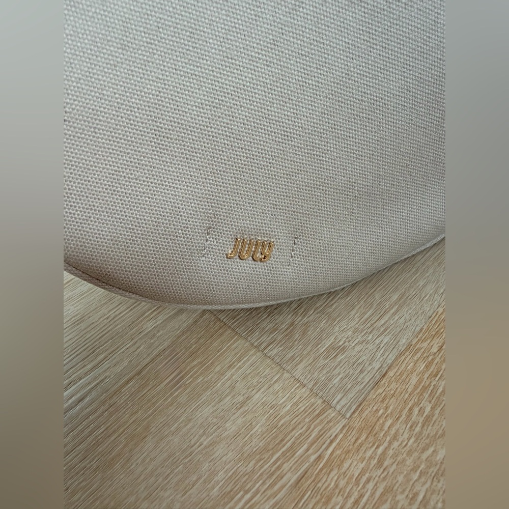 NWOT July Everyday Crescent Bag Khaki Cotton Sling Crossbody Travel Minimalist - Picture 6 of 13